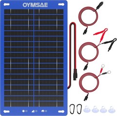 Intelligent Protection 12V Solar Battery Charger – LED Indicator & Waterproof