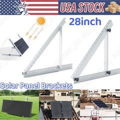 28″ Solar Panel Tilt Mount Brackets Boat RV Roof Flat Surface Adjustable Frame