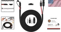 10AWG Solar Panel Connector Cable, 20Ft SAE to Male & Female for RV Power
