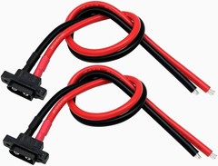 XT60 Male Pigtail Cable Panel Mount Connector 30cm 12AWG 2PCS