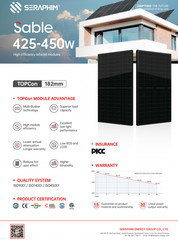 SERAPHIM SABLE 440W N-Type TOPCon Bifacial Full Black Solar Panel