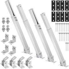 2 Sets Adjustable Solar Panel Tilts Mount Brackets Aluminum Alloy Mounting Brack