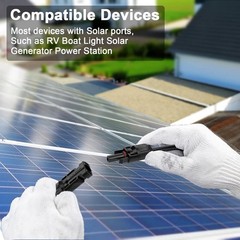 6ft 10AWG Solar Panel Extension Cable – UV & Weatherproof with Male-Female Co…