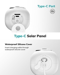 ZUMIMALL 5W Solar Panel for Security Camera Type C Port -1 Kit（No Camera）