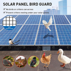 6 Inch X 100Ft Solar Panel Bird Guard, Wire Mesh Critter Guard for Solar Panels