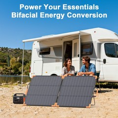 MHPOWOS 100W Monocrystalline Solar Panel Kit Foldable 23.5% High Efficiency