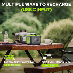 Portable Power Station 120W, 97.6Wh Backup Battery Solar Power Bank Generator wi