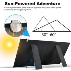 100W Portable Foldable Solar Panel Kit for Camping/Car Battery/Home