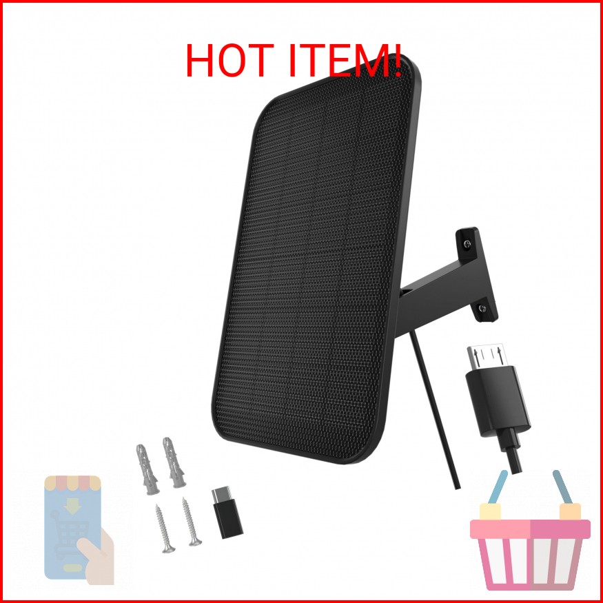 VIRTAVO 3.2W Solar Panel for Security Camera Compatible with Arlo Essential XL,