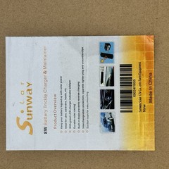 Solar Sunway 12V 8W Battery Trickle Charger & Maintainer New & Tested