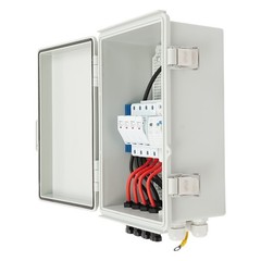4 String Solar PV Combiner Box 63A Circuit Breaker Solar Panel System Waterproof