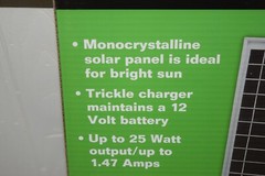 Nature Power Monocrystalline Solar Panel, 25 Watts, Model# 15025 – Brand New!