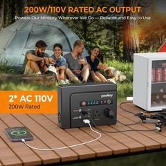 Portable Power Station 200W with 146Wh Capacity, Ideal for Camping & Travel