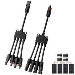 Y Branch Solar Panel Cable 4 in 1 Adapter Connector Caravan Off Grid System Wire