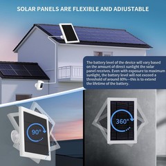 2-Pack 5W Solar Panel for Spotlight Cam Battery for Security Camera Waterproof