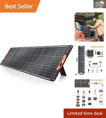 200W Portable Monocrystalline Solar Panel – Lightweight & Flexible Solar Charger