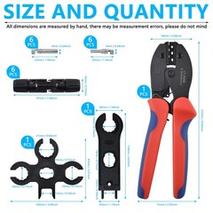 Solar Panel Cable Crimping Connectors Tool Kit, Including Solar Crimper, Pair…