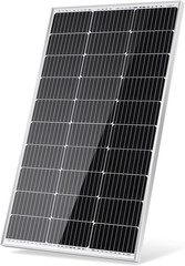 Traver Force 100W Monocrystalline Solar Panel for RV, Camping, Off-Grid