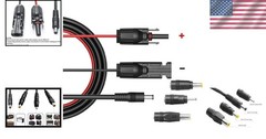 16AWG Solar Connectors with Foldable Design and 4 DC Adapters – Universal Fit