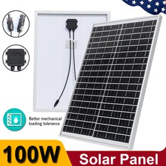 Single-sided 100W Watt 12V Solar Panel Mono HighEfficiency PV for Sunshed Roof
