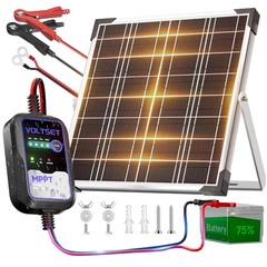 20W 12V MPPT Solar Panel Kit with Trickle Charger Solar Battery Charger System