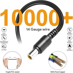 20FT Jackery Solar Panel Extension Cable 14AWG Anderson Connector to DC 8mm Adap