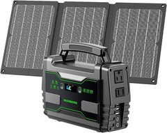 Solar Generator 155Wh with 30W Solar Panel Portable Power Station with 2X 100W A