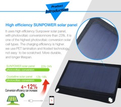 21W Outdoor Portable Folding Solar Panel Charger Power Supply For Mobile Phone