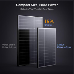 100W N-Type 16BB Solar Panel – High Efficiency for RV, Van, Marine, Off-Grid