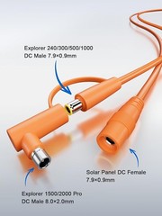 30FT Solar Extension Cable for Jackery SolarSaga 100W/200W, 14AWG DC7909 to D…