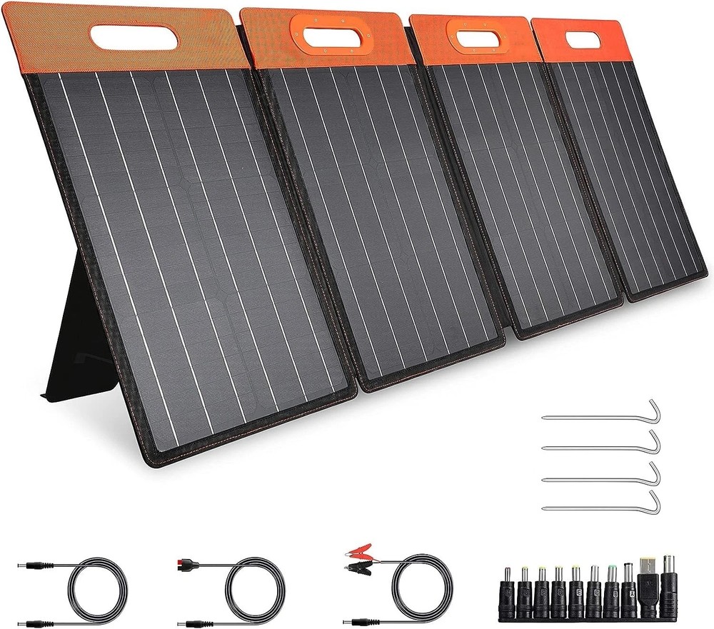 GOLABS SF100 Monocrystalline Portable Solar Panel Charger – Black/Orange