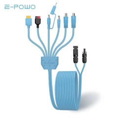 E-POWO 7in1 Solar Charging Cable for Jackery Ecoflow Bluetti Anker Power Station