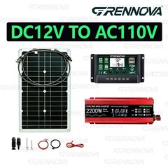 Grennova 2200W All-in-One Solar System Real Pure Sine 12V To110V/220V Power Inve