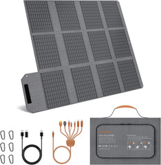 120W Foldable Solar Panel, 23% High-Efficiency Portable Charger with Usb-C/2Xusb