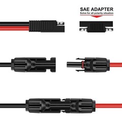 iGreely Solar Panel Connector Cable,10AWG SAE to Male & Female Adapter PV Ext…