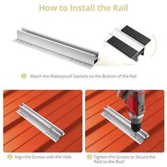 Solar Panel Rail-less Mounting Kit Corrugated Metal Roof with Clamps