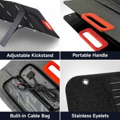 100w Portable Solar Panel Foldable – Charges EcoFlow Bluetti Jackery Anker