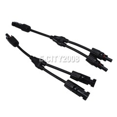Solar Panel Y Branch Cable Connection Waterproof Adapter Connector Extension