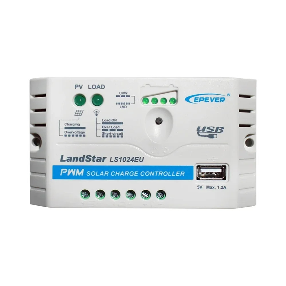 LS1024EU 10A EPEVER Solar Charge Controller With USB Port 12V 24V Solar Panel Ch