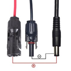 Solar Panel Connectors to Adapter Cable Power Plug 5.5mmx2.1mm Converters