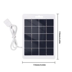 5W Portable Solar Panel Power USB Maintainer Outdoor Battery Cell Phone Charger