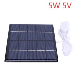 2pcs Solar Panel 3/5W 5/12V Micro Solar Board Portable Fast Charger Polysilicon