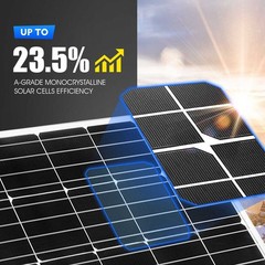 PFCTART 200W Solar Panel PV 100W Monocrystalline Home RV Roof Shed Back-up Power