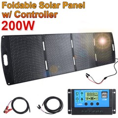 100W 200W Solar Panel Kit Foldable Off-Grid for RV Camping 23.5% Efficiency