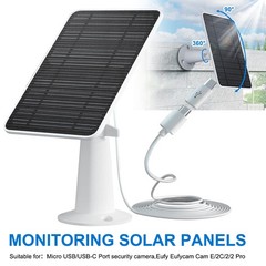 Solar Panel for Ring Spotlight Camera Security Cam Battery Charger Outdoor 9.8FT