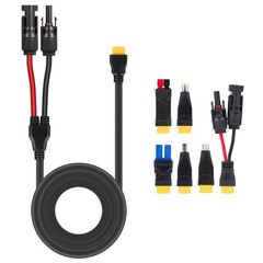 HCOVTXR Solar Panel Connector Kit 6 in 1 Cable Solar Connector 14AWG Heavy-Du…