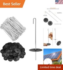 200 Pack Stainless Steel Solar Panel Guard Clips J Hooks Bird Mesh Fasteners