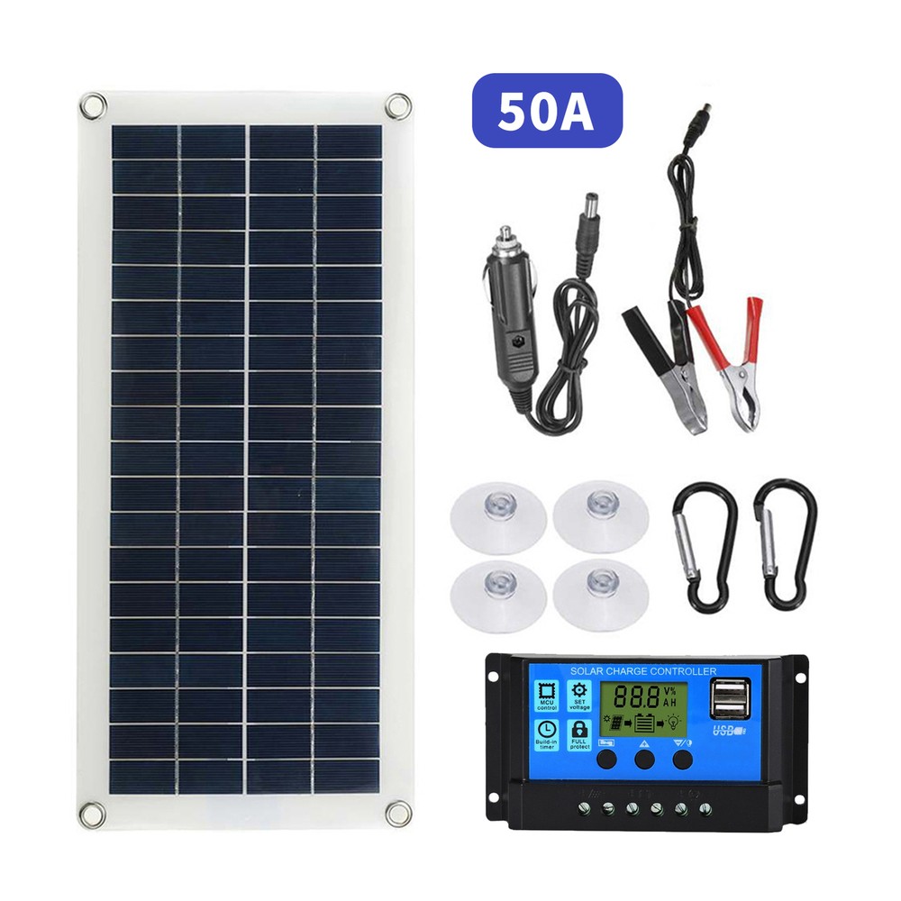 Portable 300W Solar Flexible Panel Kit Switch USB Interface A0T0