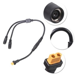 Flexible XT60 To Double DC8020 Power Connector Cable 20A Capacity High Current