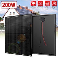 200W Watt Solar Panel Mono PV 12V Battery Charger Home Boat RV Camping Off Grid